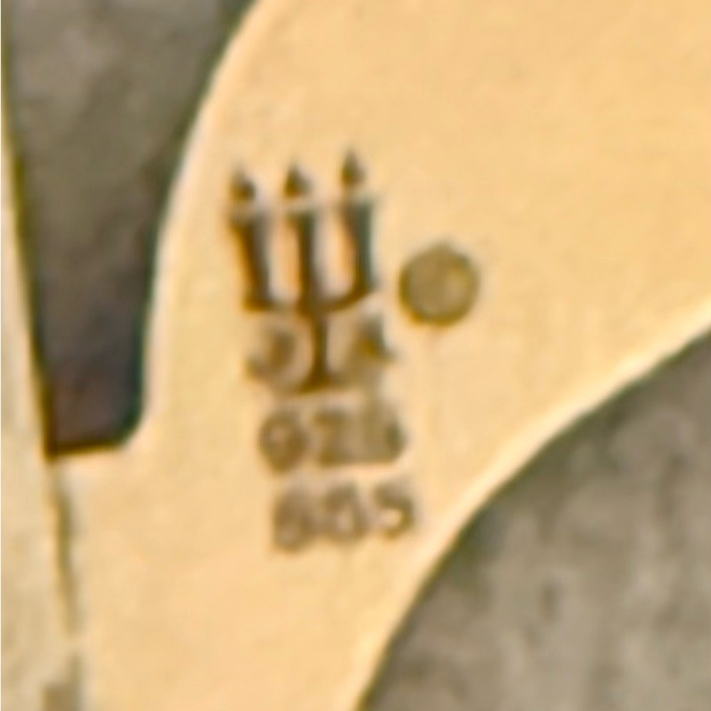 James Avery Retired 14K Methodist  Cross and Flame Pendant - Picture 2 of 2